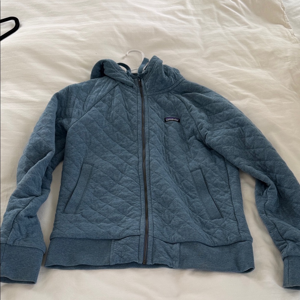Patagonia Teal Quilted Full-Zip Jacket